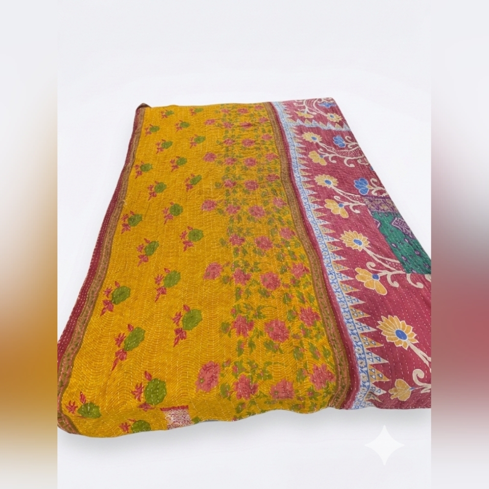 Handmade Kantha Stich Sofa Throw/ Beach Throw / Camper Van / Boho/Hippie
